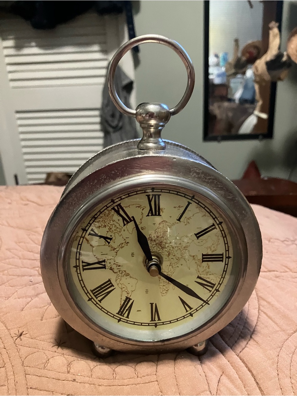 Vintage-Style Passport To India Desk Clock